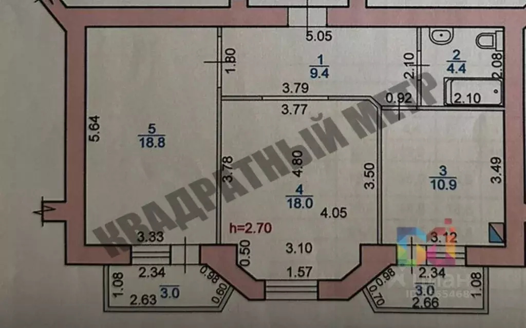 2-к кв. Калмыкия, Элиста ул. Ю. Клыкова, 79А (61.5 м) - Фото 2