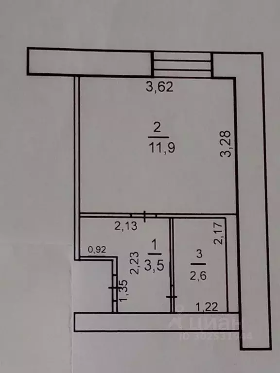 1-к кв. Оренбургская область, Оренбург Братская ул., 8/3к2 (18.0 м) - Фото 0