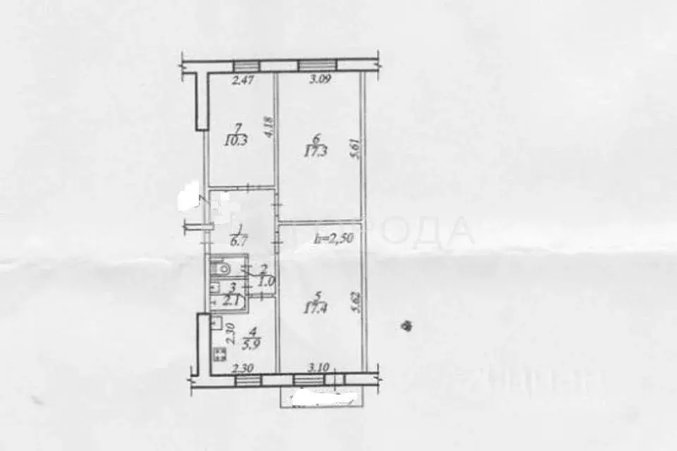 3-к кв. Алтайский край, Барнаул ул. Антона Петрова, 148 (61.7 м) - Фото 2