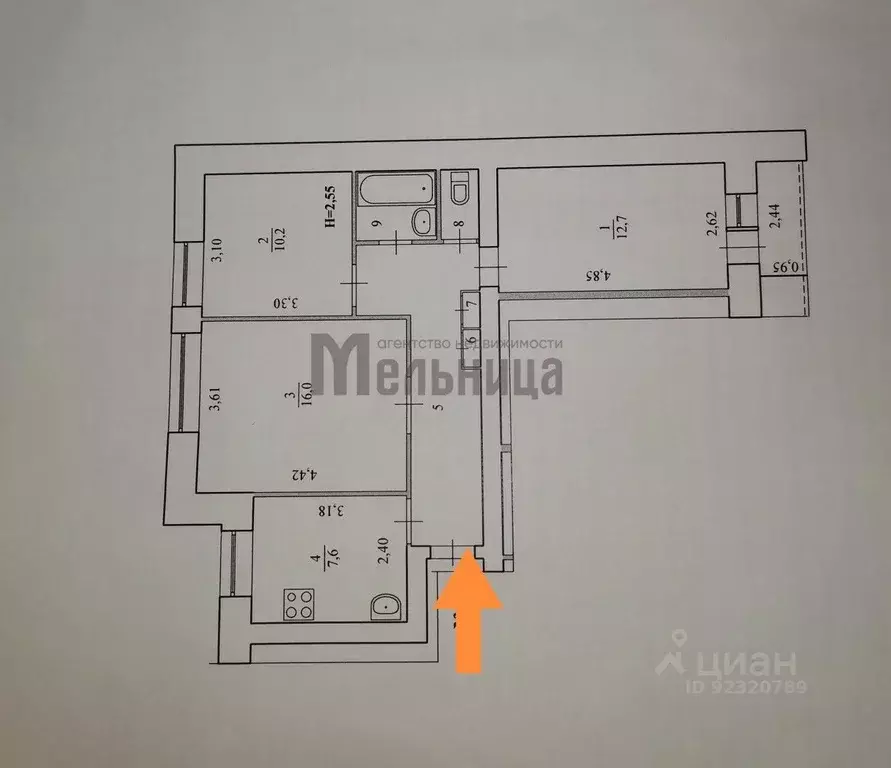 3-к кв. Волгоградская область, Волгоград ул. Генерала Штеменко, 64 ... - Фото 1