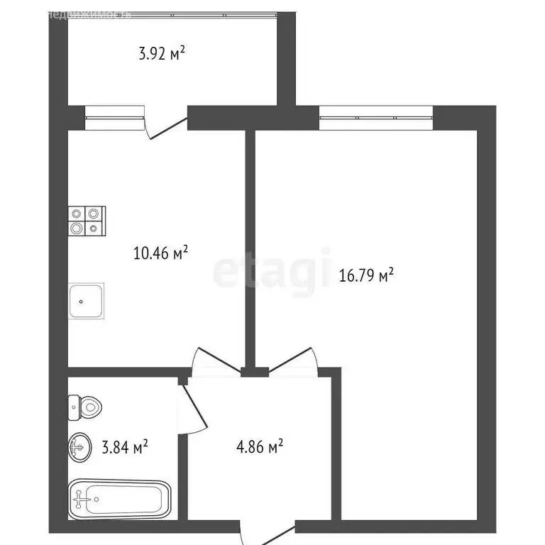 1-комнатная квартира: Саранск, Севастопольская улица, 56к2 (36.7 м) - Фото 1