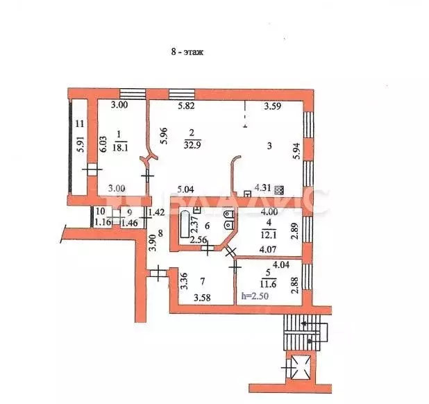 4-к кв. Пензенская область, Пенза Коммунистическая ул., 26 (125.3 м) - Фото 1