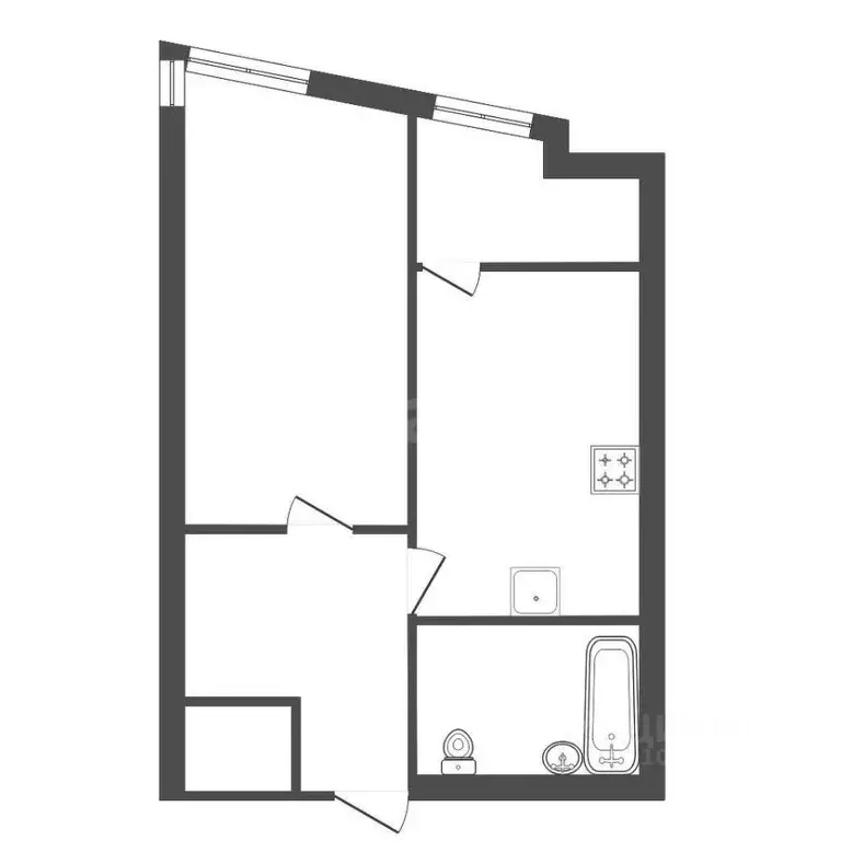 1-к кв. Башкортостан, Уфа ул. Бородинская, 9 (30.6 м) - Фото 2