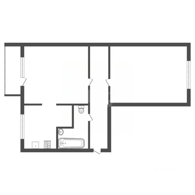 2-к кв. Тульская область, Алексин ул. 50 лет Советской Армии, 21 (47.0 ... - Фото 1