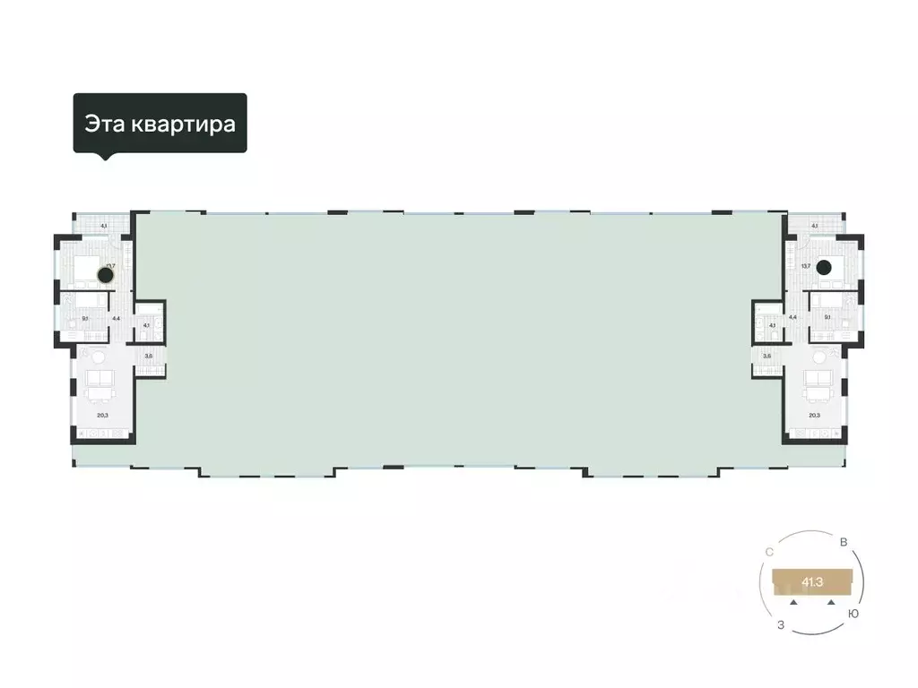 2-к кв. Тюменская область, Тюмень ул. Игоря Комиссарова, 19 (57.23 м) - Фото 0