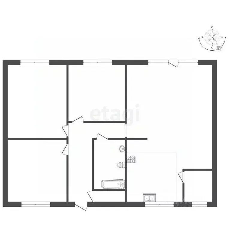 Дом в Тюменская область, Тюменский район, с. Перевалово ул. Родная (96 ... - Фото 2