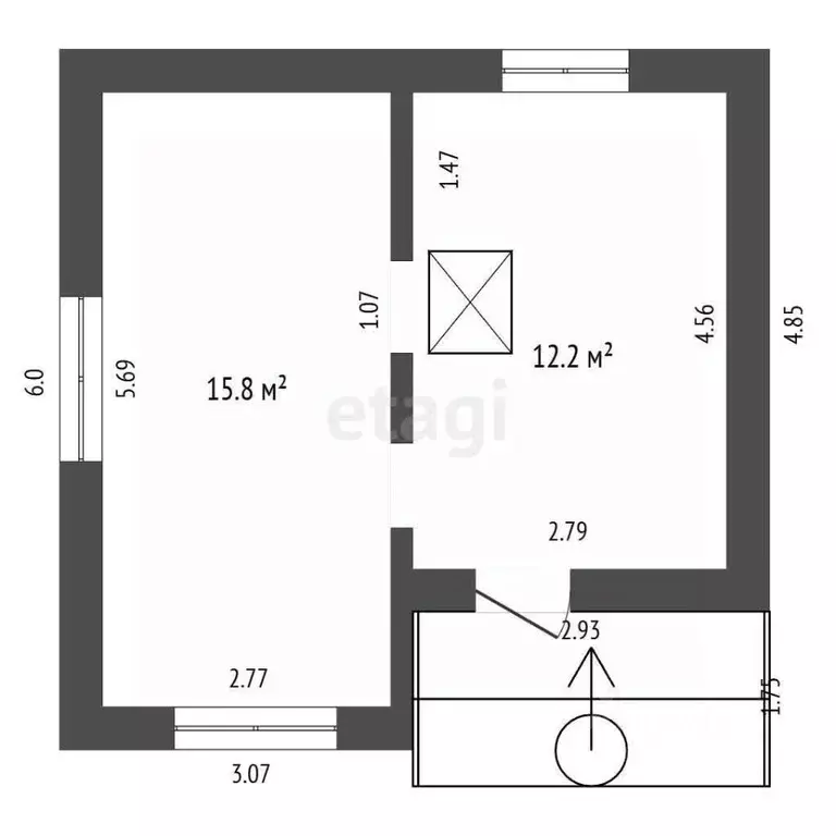Дом в Забайкальский край, Чита городской округ, пос. Молоковка  (36 м) - Фото 2