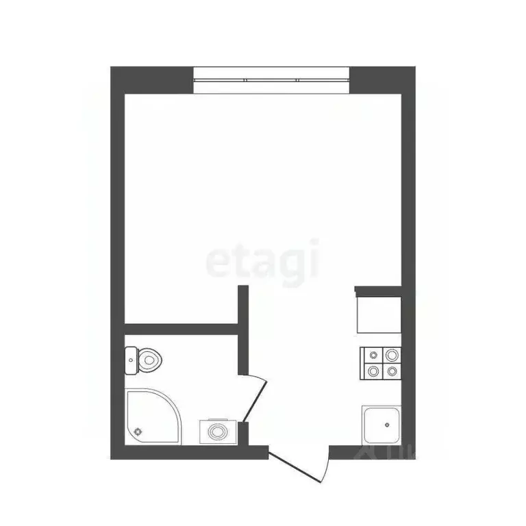 Студия Тюменская область, Тюмень ул. 30 лет Победы, 92 (16.4 м) - Фото 2