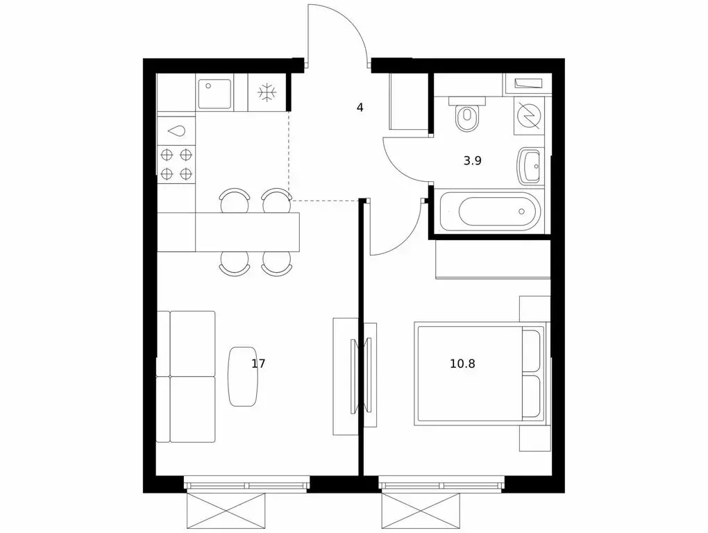 1-комнатная квартира: Мытищи, жилой комплекс Яуза Парк, к5 (35.7 м) - Фото 1