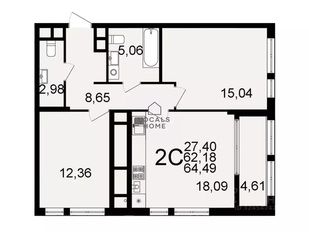 2-к кв. Рязанская область, Рязань Льговская ул., 8 (64.49 м) - Фото 2