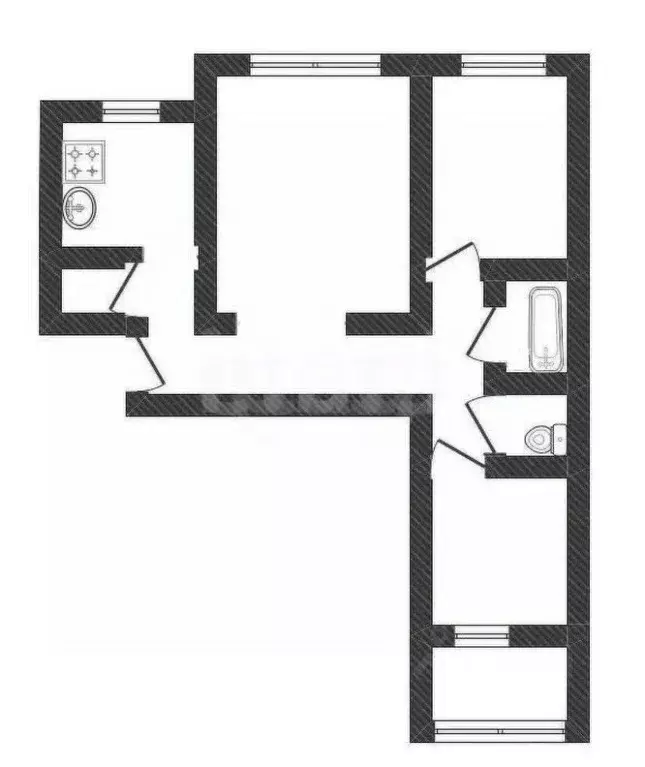 3-к кв. Смоленская область, Смоленск ул. Попова, 98 (62.8 м) - Фото 1