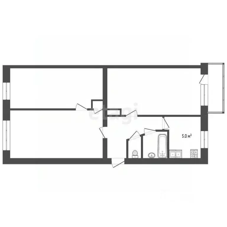 3-к кв. Свердловская область, Талица ул. Льва Толстого, 16 (61.5 м) - Фото 2
