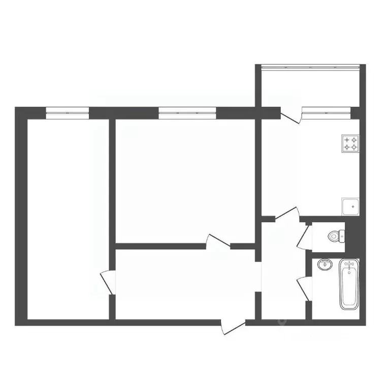 2-к кв. Красноярский край, Красноярск Северный проезд, 8 (62.6 м) - Фото 1