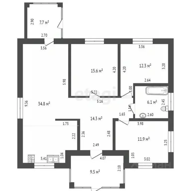 Дом в Ростовская область, Таганрог пер. 7-й Мариупольский (121 м) - Фото 2