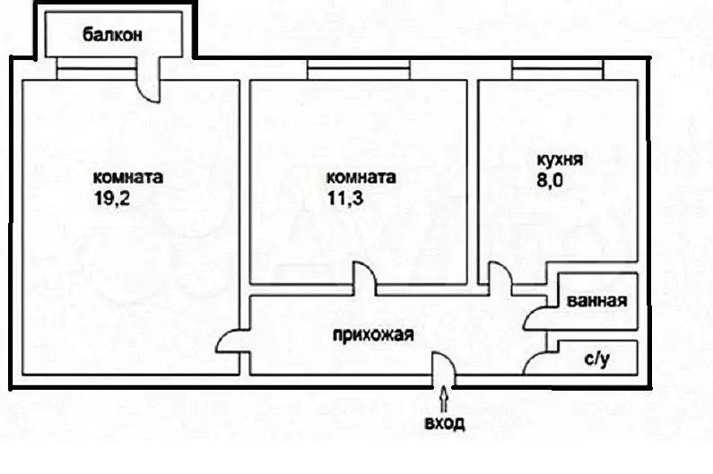 2-к. квартира, 52 м, 9/9 эт. - Фото 0