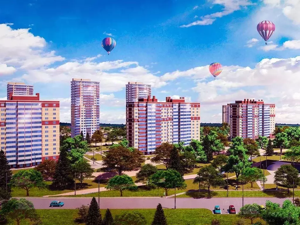 2-к кв. Тульская область, Тула ул. Академика Насоновой, 1А (65.3 м) - Фото 1