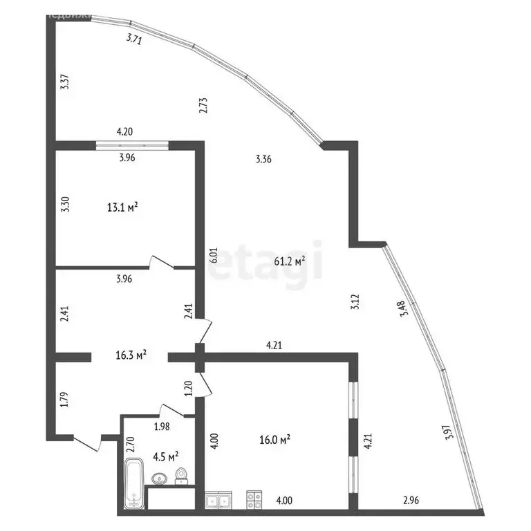 1-комнатная квартира: Пятигорск, улица Пастухова, 20 (62 м) - Фото 0