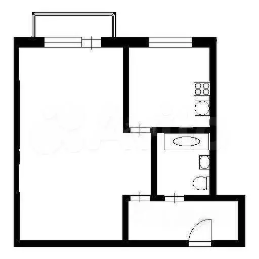 1-к. квартира, 32,5 м, 4/5 эт. - Фото 0
