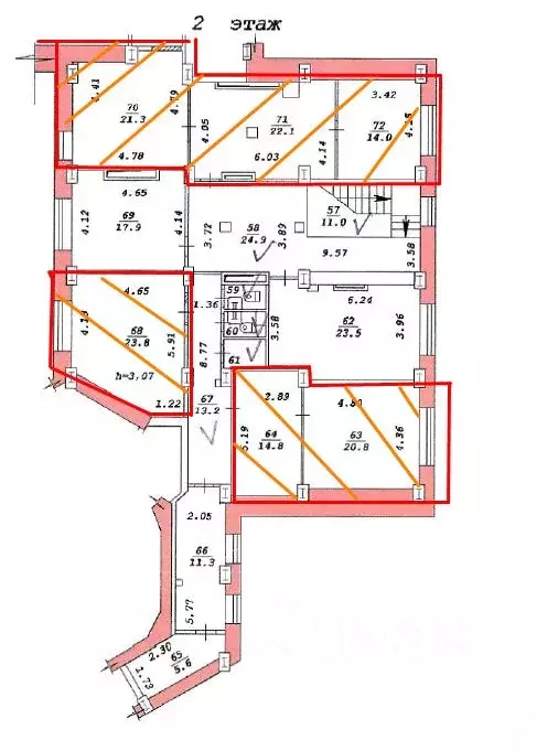 Офис в Новосибирская область, Новосибирск Военная ул., 9 (117 м) - Фото 2