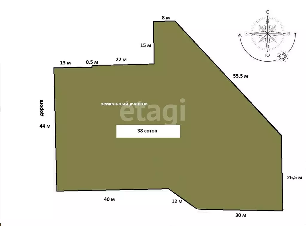 Участок в Феодосия, Судакская улица (38 м) - Фото 1