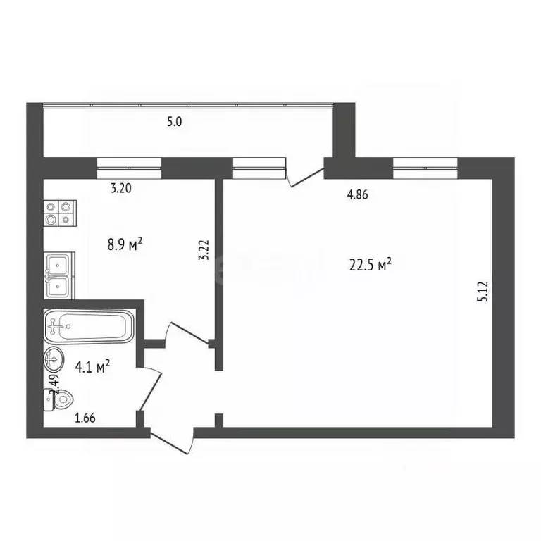 1-к кв. Пермский край, Пермь Пышминская ул., 14 (45.4 м) - Фото 2