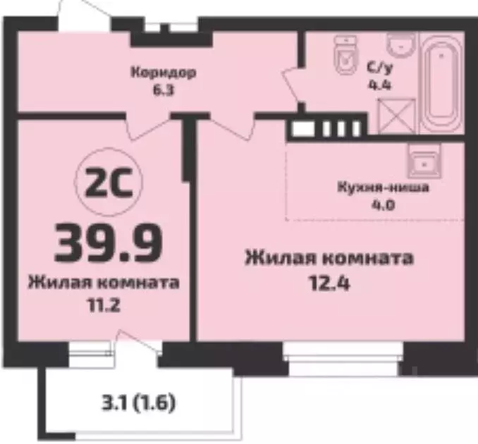 1-к кв. Новосибирская область, Новосибирский район, Станционный ... - Фото 2