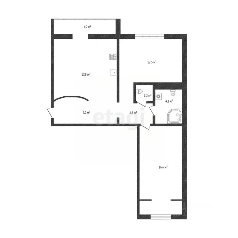 2-к кв. Челябинская область, Миасс ул. Попова, 6 (64.0 м) - Фото 0