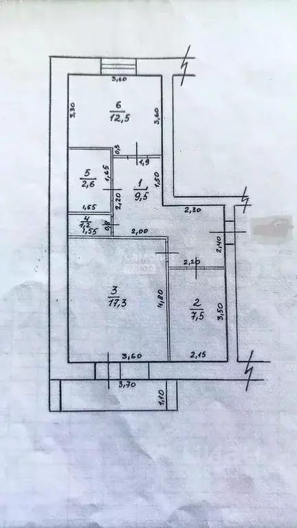 2-к кв. Липецкая область, Лебедянь ул. Тургенева, 12 (50.6 м) - Фото 1