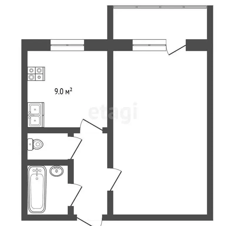 1-комнатная квартира: Миасс, улица 8 Марта, 155 (34.3 м) - Фото 1