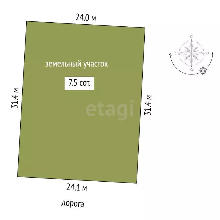 Участок в Тюмень, ТСН Матрёшка, Терновая улица (7.5 м) - Фото 1