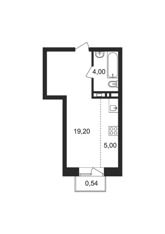 Квартира-студия: Ногинск, Юбилейная улица, 14Б (28 м) - Фото 0