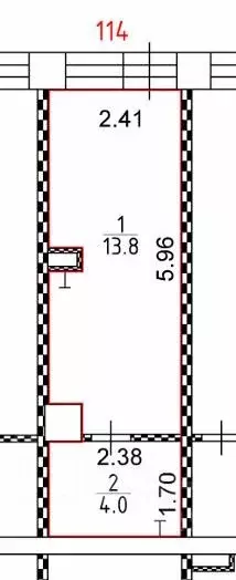 Помещение свободного назначения в Москва Волжский бул., 51С2 (18 м) - Фото 2