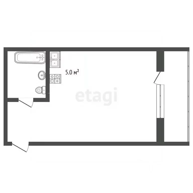 Студия Краснодарский край, Анапа ул. Ленина, 202к2 (28.0 м) - Фото 2