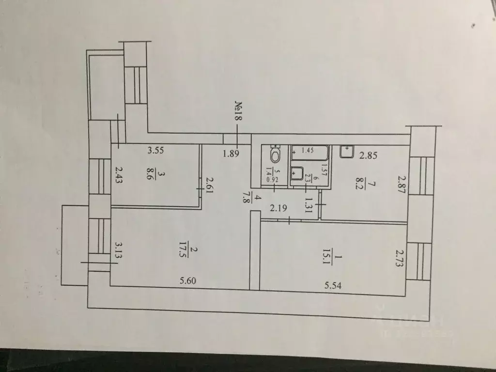 3-к кв. Саха (Якутия), Якутск Марха мкр, ул. Олега Кошевого, 71 (62.0 ... - Фото 1