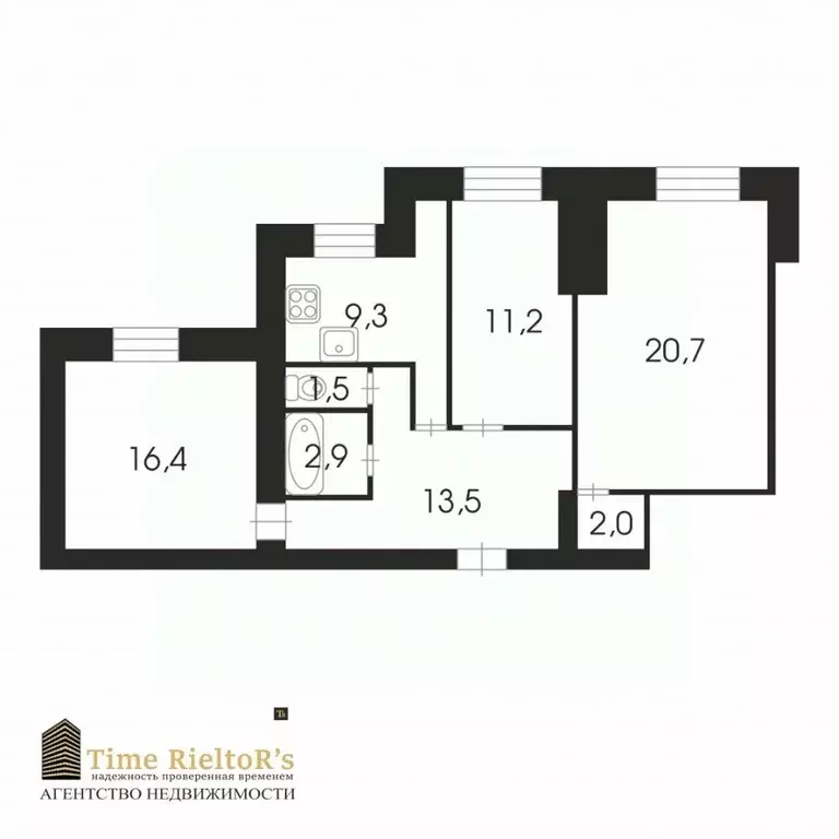 3-к кв. Санкт-Петербург Комендантский просп., 25к1Б (75.5 м) - Фото 2