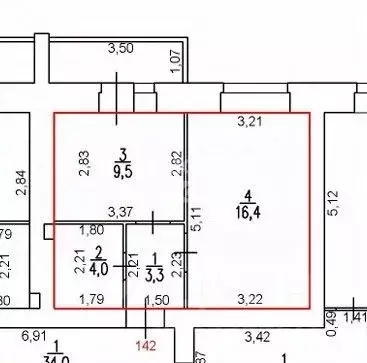 1-к кв. Вологодская область, Вологда ул. Гагарина, 72 (34.99 м) - Фото 2