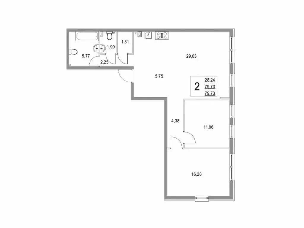 2-комнатная квартира: деревня Крюково, Высокая улица, 1 (79.5 м) - Фото 1