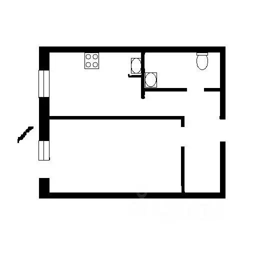 1-к кв. Новосибирская область, Новосибирск ул. Фрунзе, 49 (38.0 м) - Фото 2