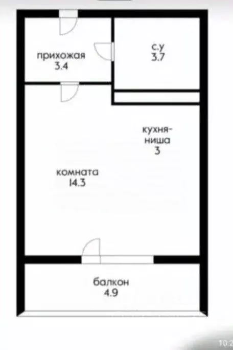 Студия Краснодарский край, Краснодар ул. Имени Героя Ростовского, 8к1 ... - Фото 1