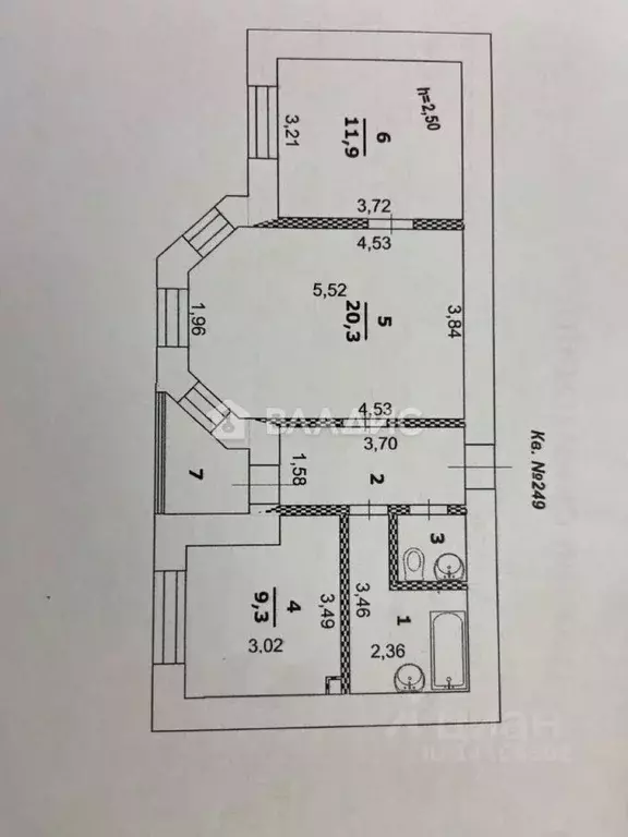 3-к кв. Белгородская область, Белгород ул. Костюкова, 34 (58.0 м) - Фото 1