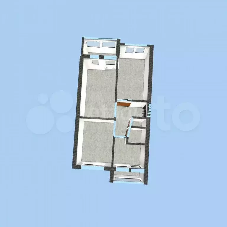 3-к. квартира, 59,6 м, 3/5 эт. - Фото 1