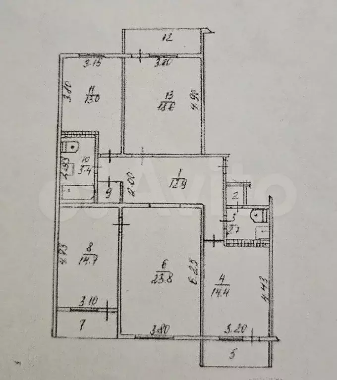 4-к. квартира, 106,9 м, 2/9 эт. - Фото 0