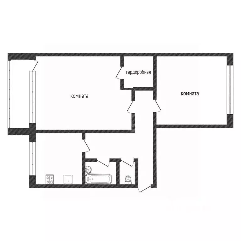 2-к кв. Ленинградская область, Киришский район, Глажевское с/пос, пос. ... - Фото 2