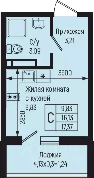 Студия Краснодарский край, Туапсинский муниципальный округ, с. Небуг ... - Фото 0
