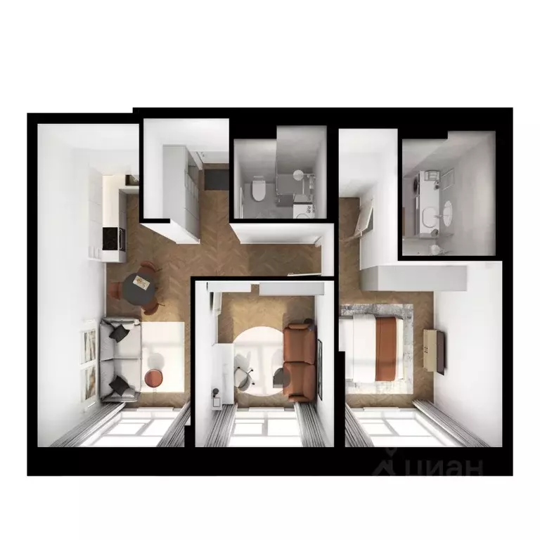 2-к кв. Бурятия, Улан-Удэ Советская ул., 6/2 (51.15 м) - Фото 1