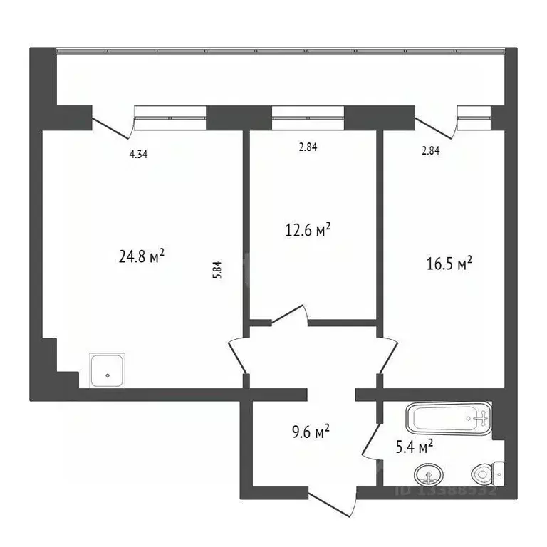 2-к кв. Красноярский край, Красноярск ул. Академика Киренского, 29 ... - Фото 2
