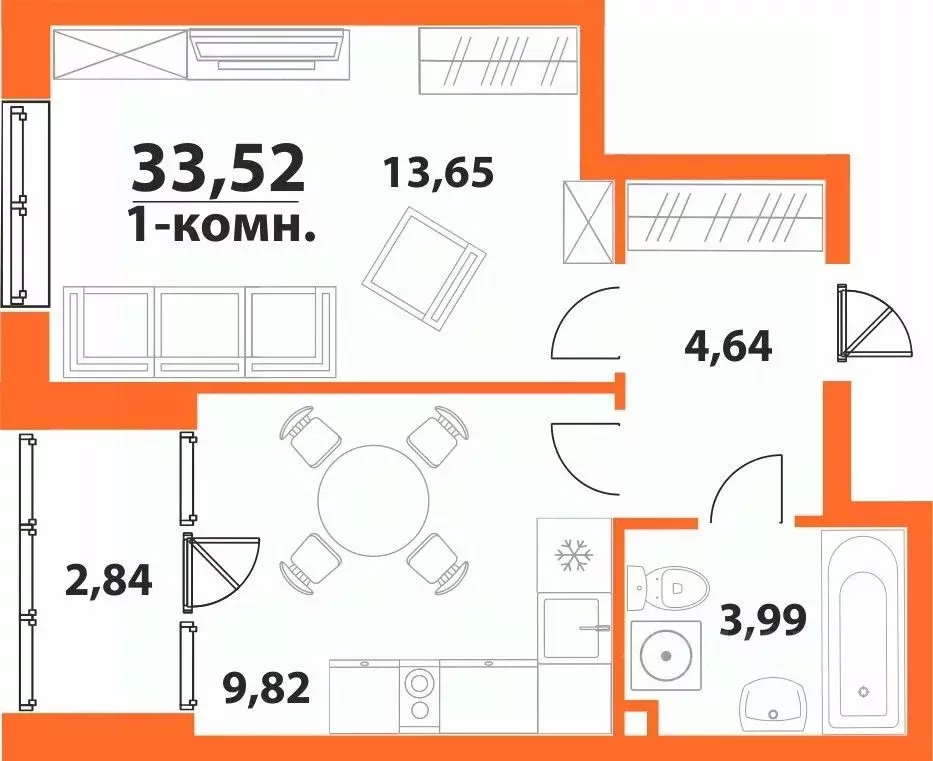 1-к кв. Ульяновская область, Ульяновск 19-й мкр, Аквамарин-2 жилой ... - Фото 0