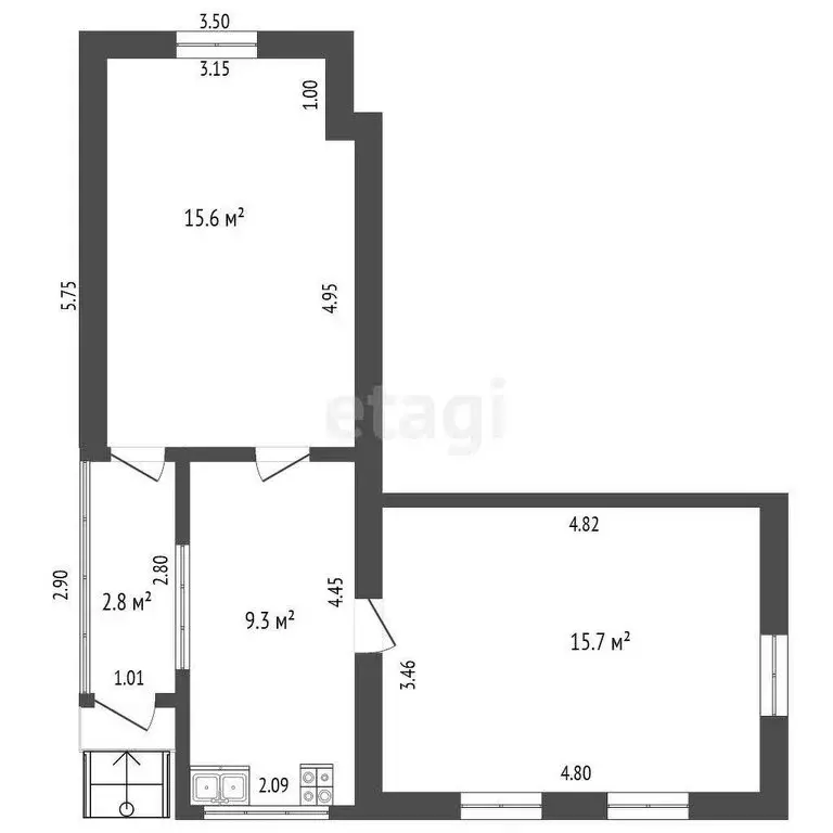 Дом в Феодосия, 5-й Подгорный проезд, 5 (52.2 м) - Фото 0