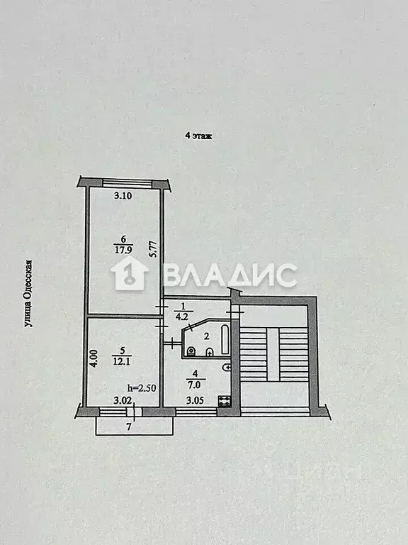 2-к кв. Пензенская область, Пенза Одесская ул., 10 (44.2 м) - Фото 0