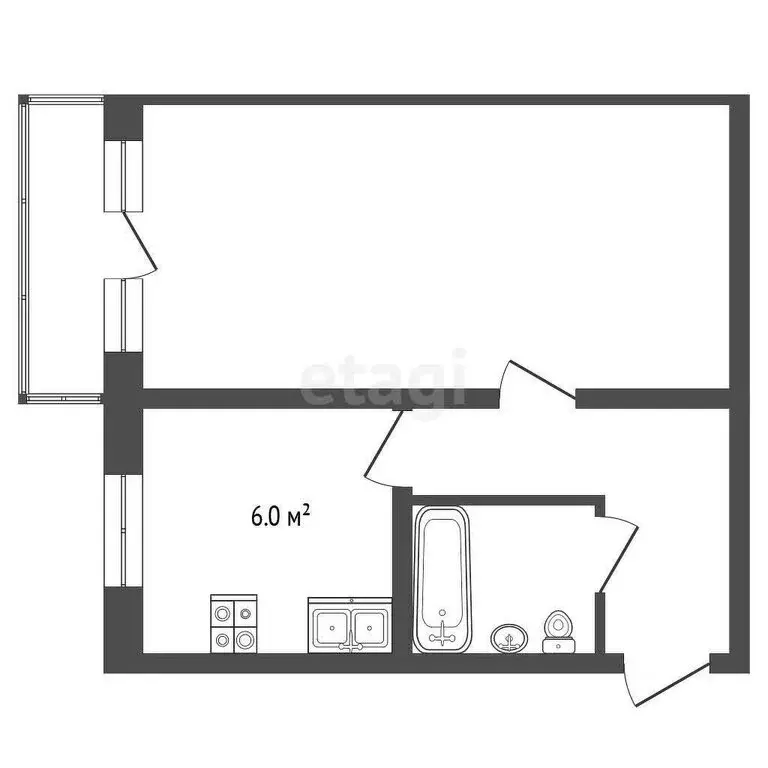 1-комнатная квартира: Некрасовское, улица Строителей, 9 (31.4 м) - Фото 0